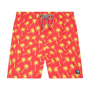 Palm Swim Shorts Coral & Lime - Mens