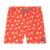 Palm Swim Shorts Coral & Lime - Mens