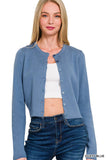 Crewneck Long Sleeve Cardigan