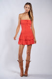 Smocked Layered Mini Drres