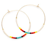 Japanese Seed Bead Hoops- multiple colorways