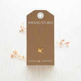 Tiny Swallow Bird Necklace