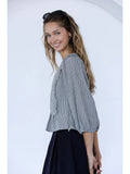 Gingham Ruffle Blouse