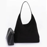 Faux Suede Bindle BAg w/ Pouch