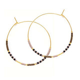 Japanese Seed Bead Hoops- multiple colorways