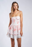 Floral Print Corset Tank Mini Dress