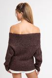 Front Twist Metallic Knit Sweater (2 Colors)