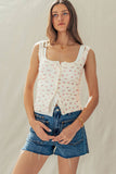 Button-Front Tank Top (3 Colors)