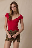 Lace Trim Sweetheart Top (2 Colors)