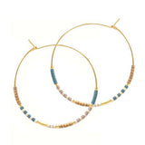 Japanese Seed Bead Hoops- multiple colorways