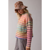 Rainbow Knit Sweater- (2 Colors)