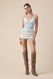Ditsy Floral Sweetheart Smocked Lace Cami