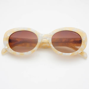 Aria Acetate Womens Oval Sunglasses