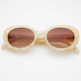 Aria Acetate Womens Oval Sunglasses