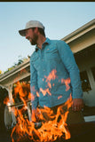 Reagan Pearl Snap Light Wash Indigo
